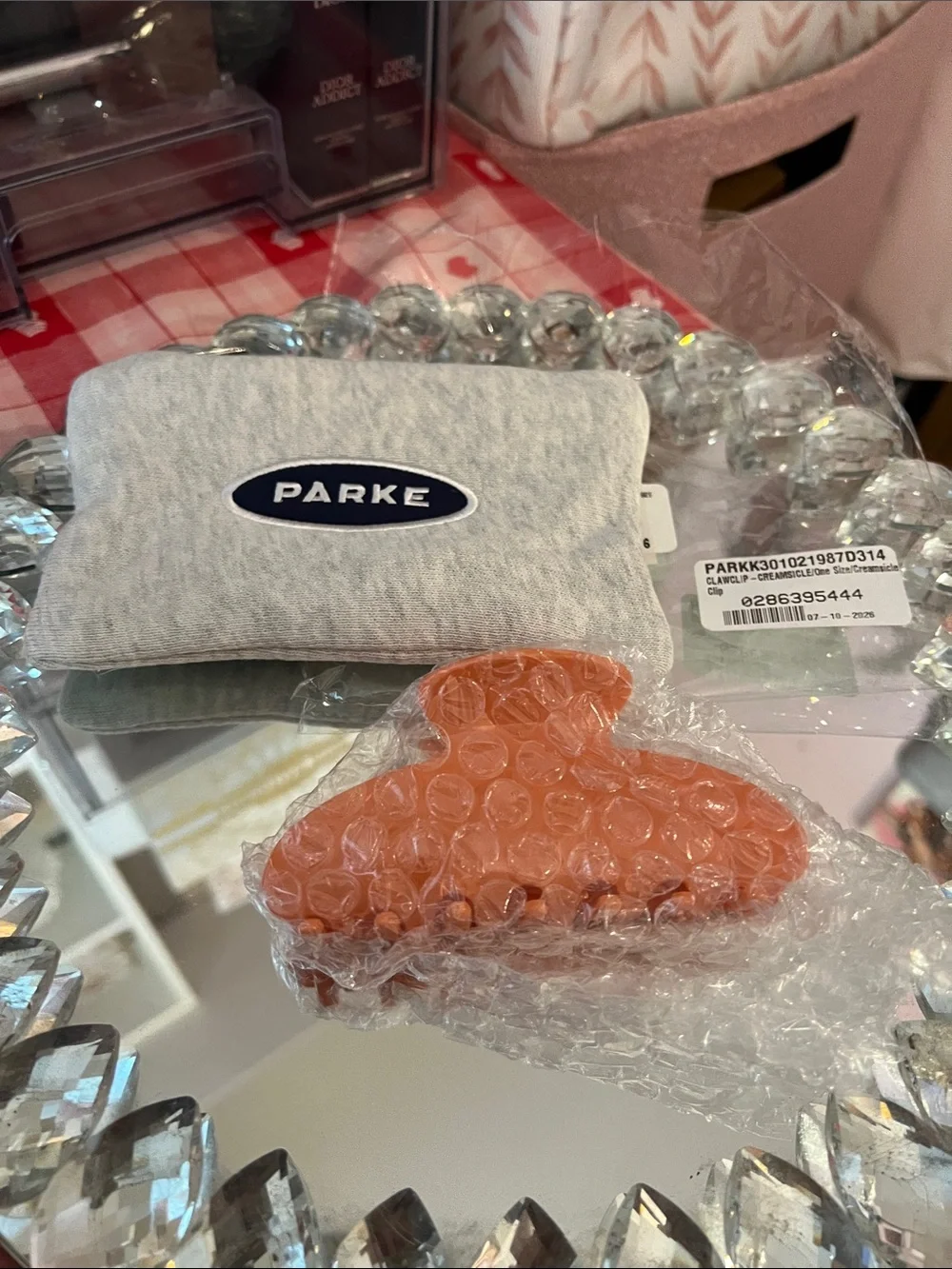 Parke Creamsicle Hair Claw with Pouch